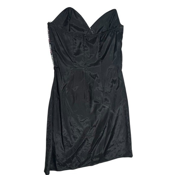 Fredericks Of Hollywood VTG Y2K Black Strapless Sequin Dress Cocktail Sz 11/12 - Picture 7 of 12